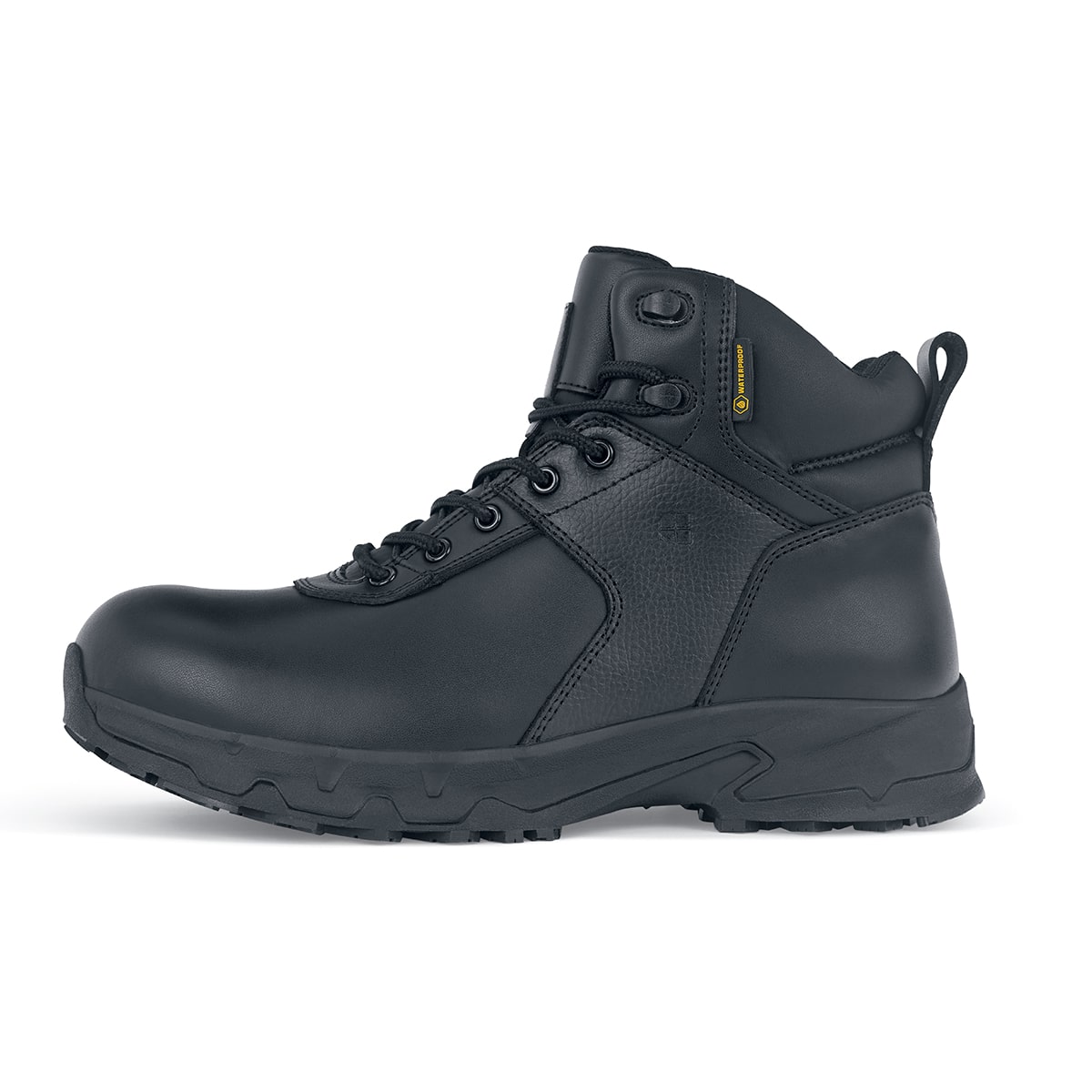 The Engineer IV CT from Shoes For Crews is an slip-resistant safety shoe designed to provide unbeatable comfort and protection throughout the working day, seen from the left.