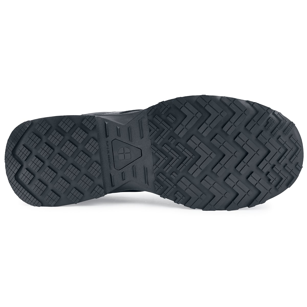 The Engineer IV CT from Shoes For Crews is an slip-resistant safety shoe designed to provide unbeatable comfort and protection throughout the working day, seen from below.