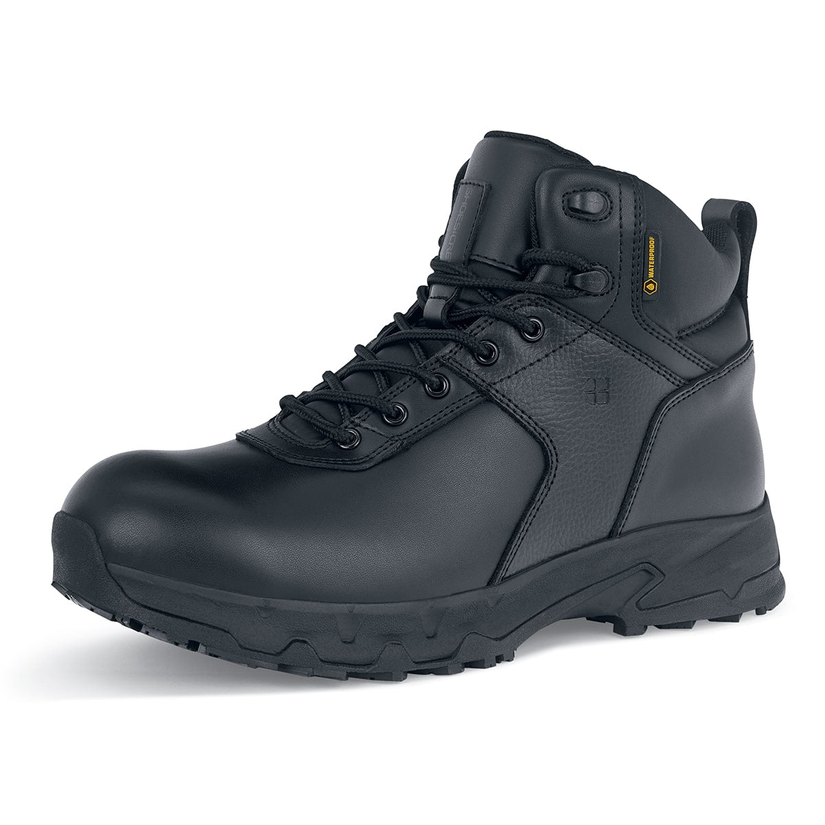 The Engineer IV CT from Shoes For Crews is an slip-resistant safety shoe designed to provide unbeatable comfort and protection throughout the working day,  seen from the left profile.
