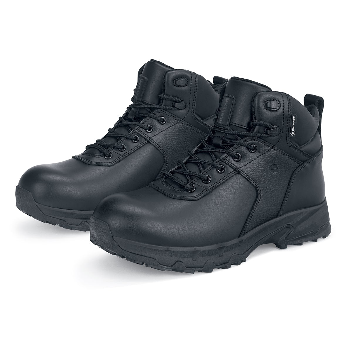 The Engineer IV CT from Shoes For Crews is an slip-resistant safety shoe designed to provide unbeatable comfort and protection throughout the working day,  pair seen in profile on the left.