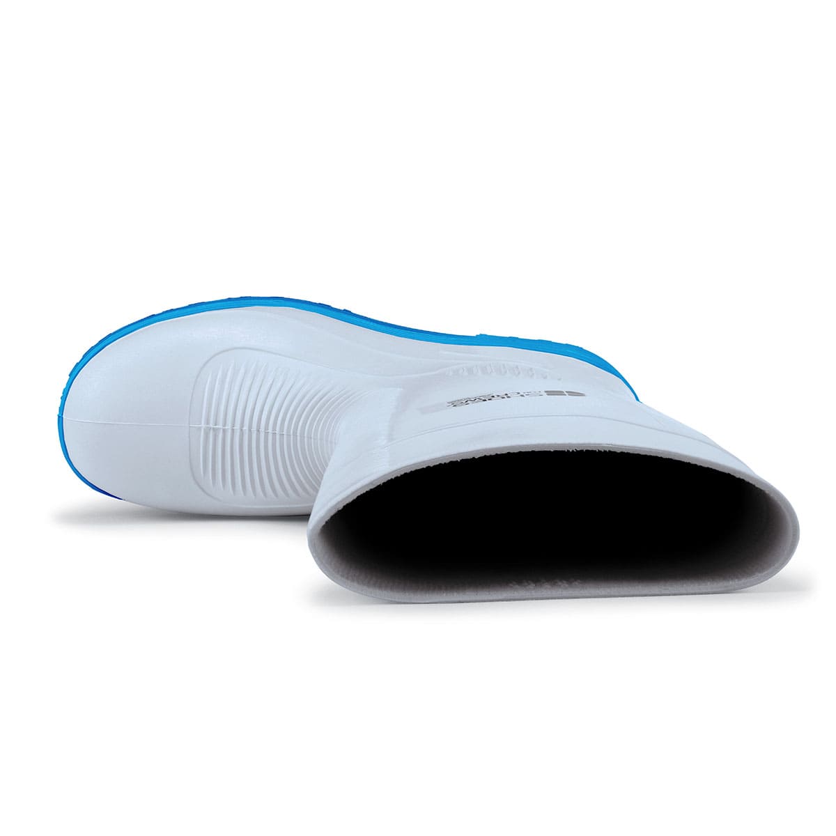 The Guardian S4 from Shoes For Crews are waterproof Wellington boots that offer superior slip resistance on a variety of pavement surfaces, seen from above.