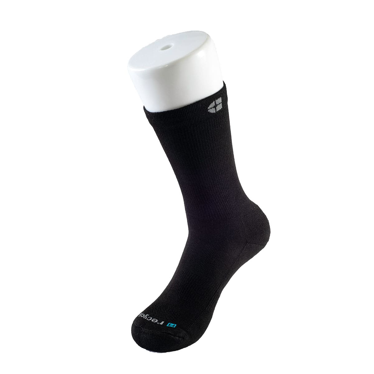 The crew sock recycled by Shoes For Crews, made from 100 per cent recycled polyester, offers extra comfort.The crew sock recycled by Shoes For Crews, made from 100 per cent recycled polyester, offers extra comfort.