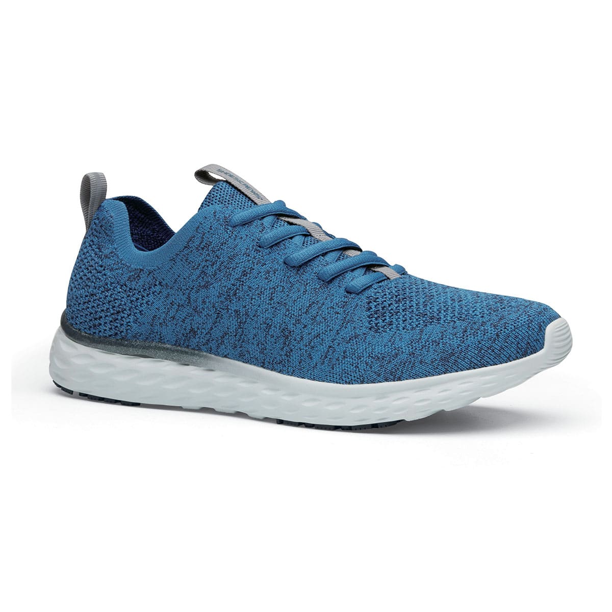 The Everlight Mens Ocean Blue from Shoes For Crews are slip-resistant, breathable, lightweight and easy-to-clean trainers, seen from the right profile.