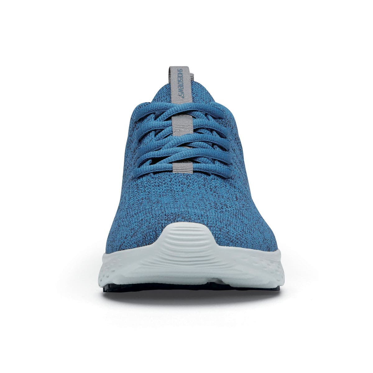 The Everlight Mens Ocean Blue from Shoes For Crews are slip-resistant, breathable, lightweight and easy-to-clean trainers, seen from the front.