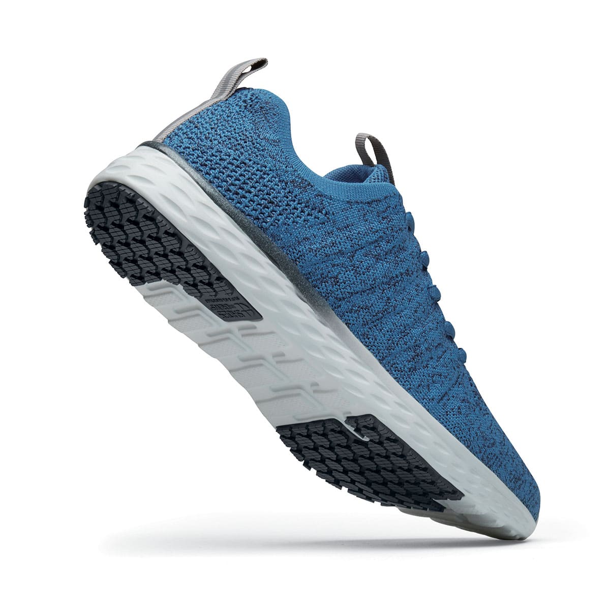 The Everlight Mens Ocean Blue from Shoes For Crews are slip-resistant, breathable, lightweight and easy-to-clean trainers,  seen from the perpendicular.