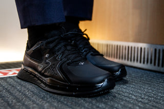 Shoes For Crews Cambridge Scarpe Antinfortunistiche Uomo – Puntale In Acciaio, SRC, Nere, Taglia 46 EU