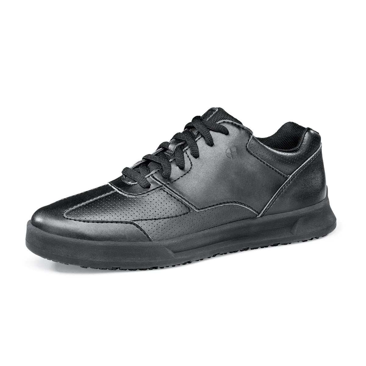 Liberty from Shoes For Crews are slip-resistant shoes that provide comfort throughout the day, seen from the left profile.